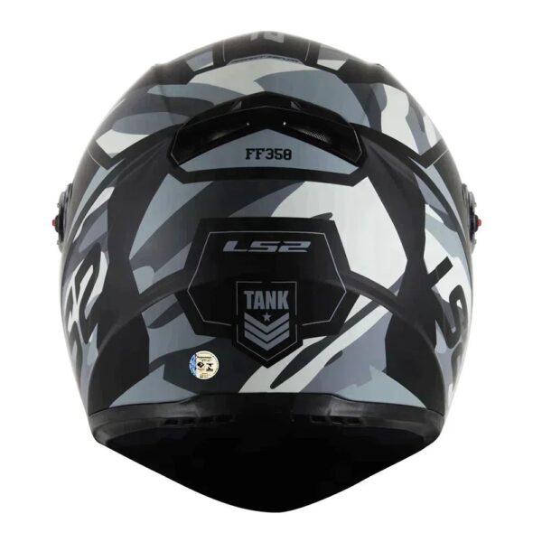 CAPACETE LS2 CLASSIC TANK PRETO - Imagem 3