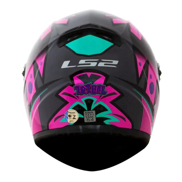 CAPACETE LS2 CLASSIC TRIBAL ROSA - Imagem 3